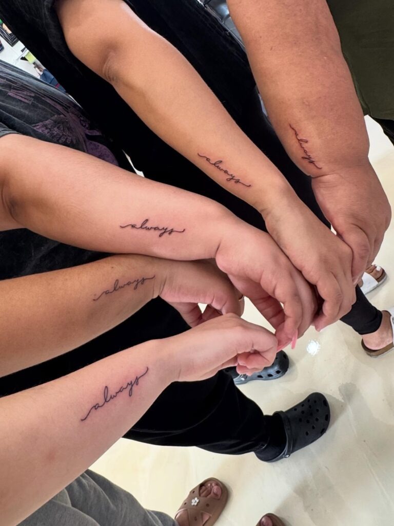 Matching "Always" Script Tattoos Tattoo Design