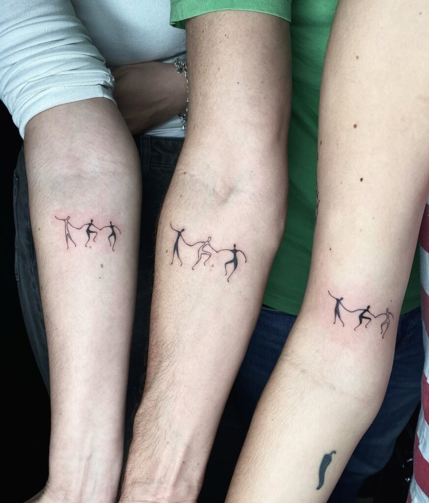 Matching Dancing Figures Tattoo Tattoo Design