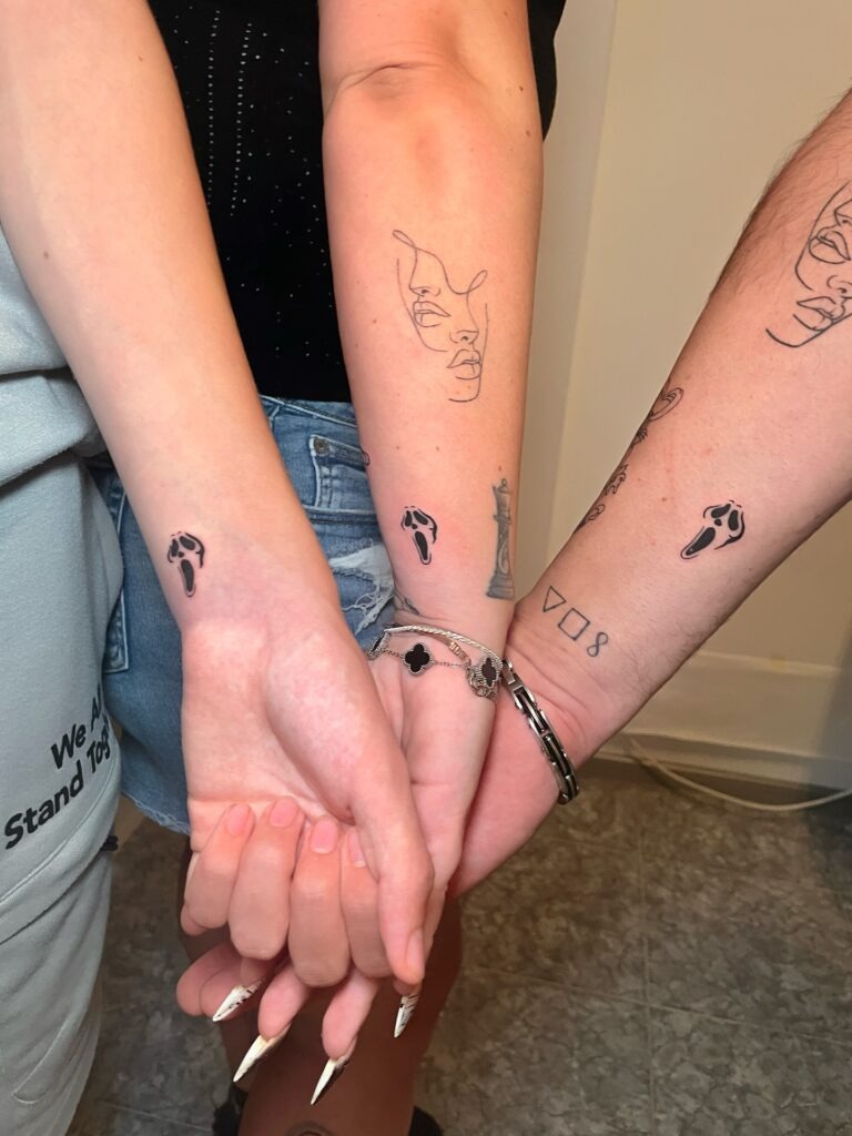 Matching Scream Mask Family Tattoo Tattoo Design