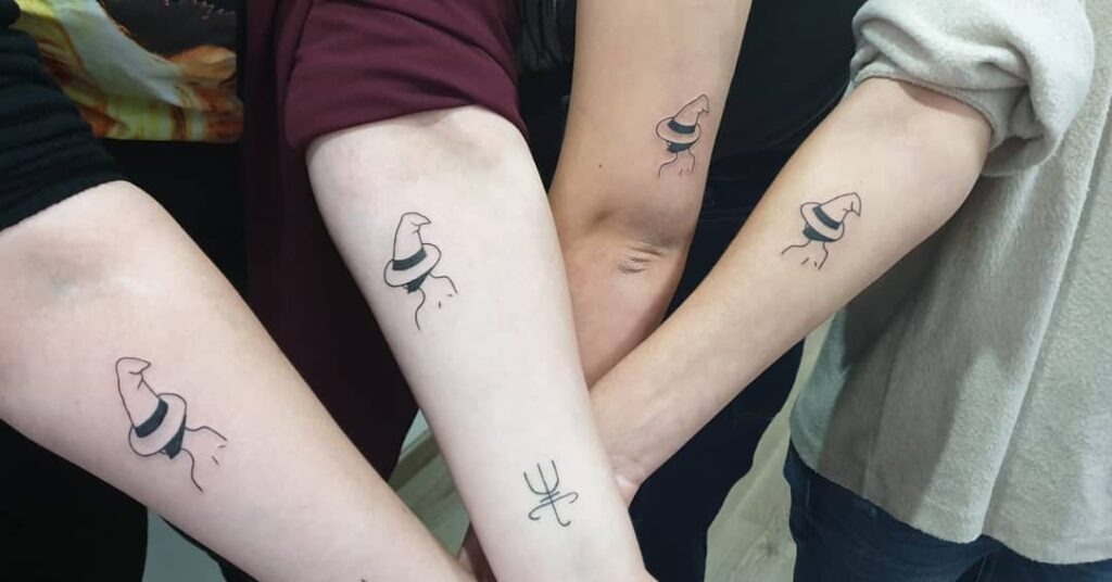 Matching Witch Hat Family Tattoo Tattoo Design