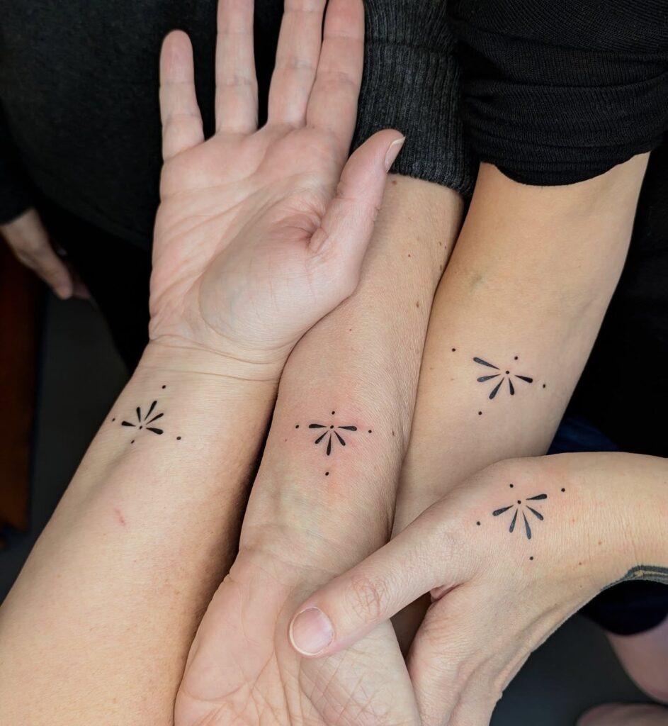 Minimalist Matching Radiant Symbol Tattoo Tattoo Design