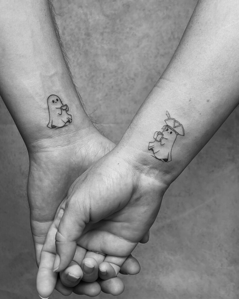 Matching Pirate and Tea Ghost Tattoos Tattoo Design