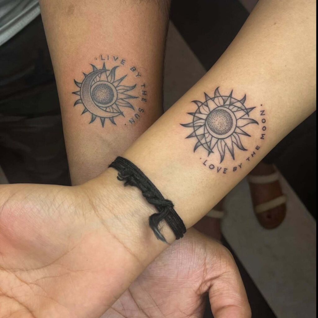 Live by the Sun, Love by the Moon Tattoos Tattoo Design
