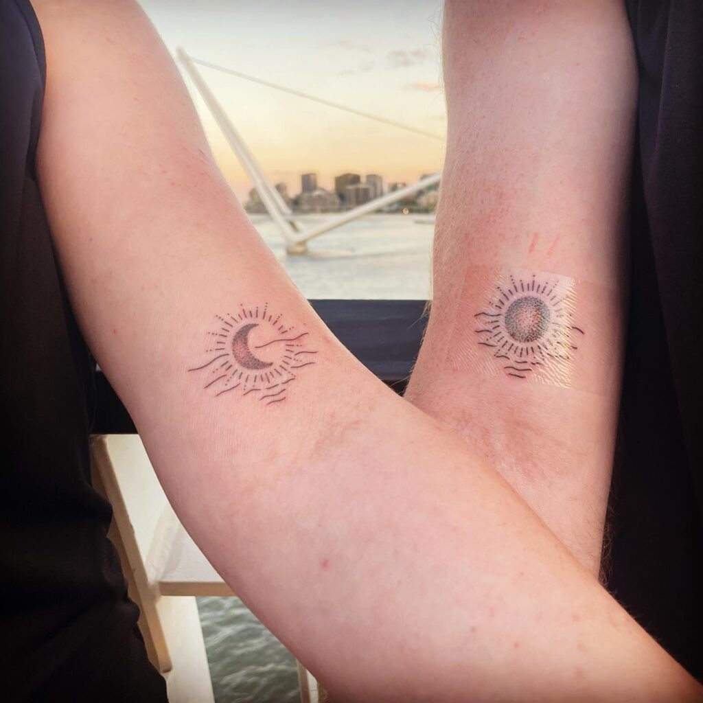 You're the Sun to My Moon Tattoos Tattoo Design