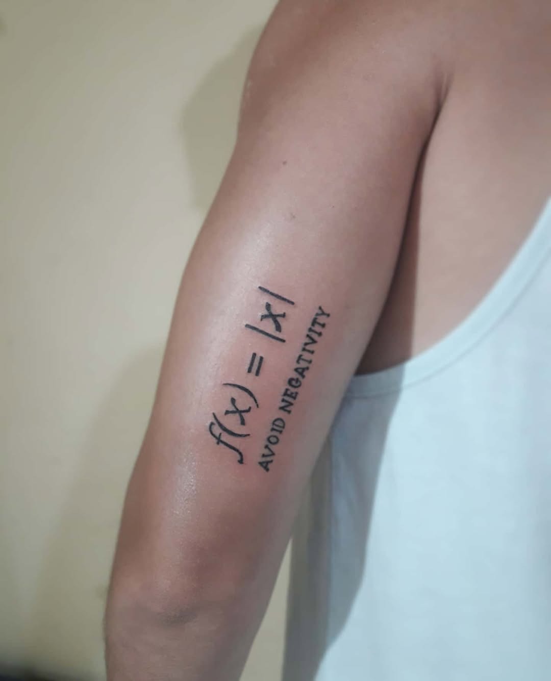 Bold function tattoo with a positive message Tattoo Design