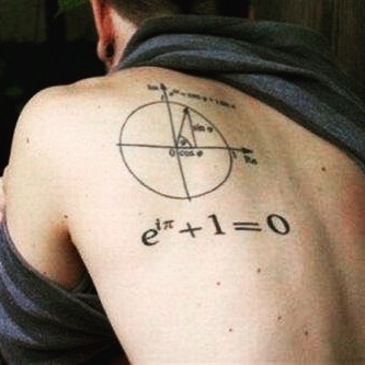 Euler's formula on a minimalist tattoo Tattoo Design