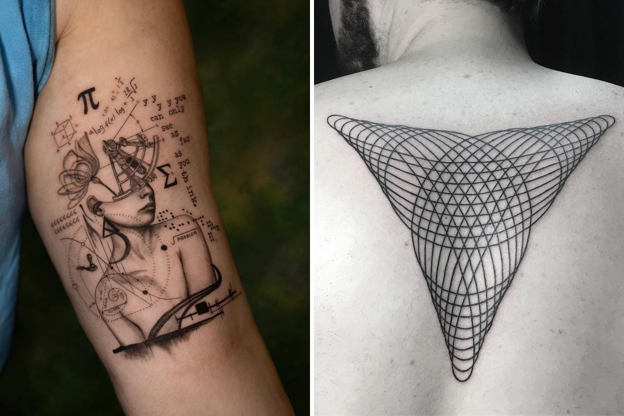 28+ Mathematical Tattoo Ideas & Inspiration Featured Lookbook Collage