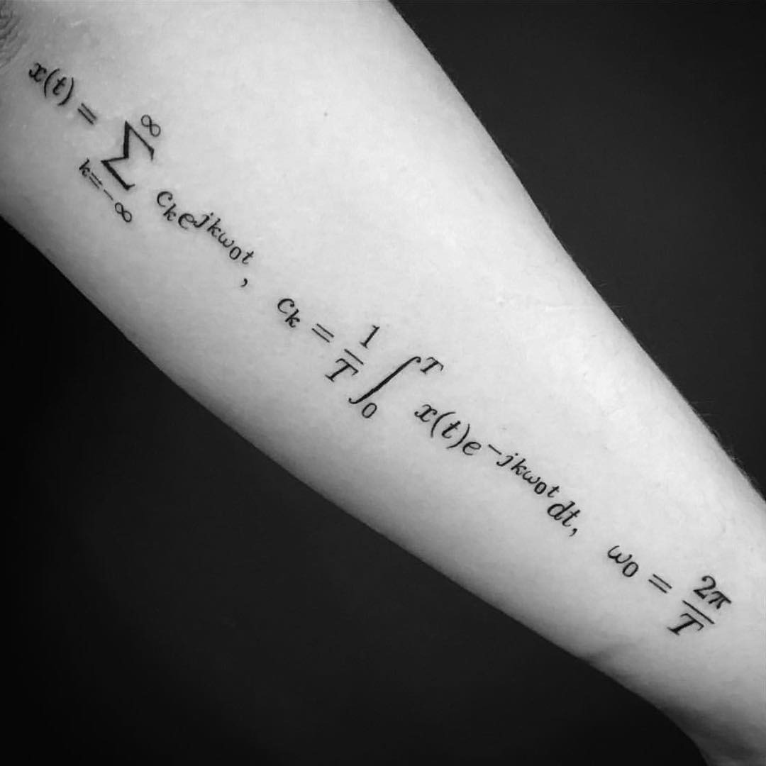 Intricate tattoo featuring mathematical equations Tattoo Design