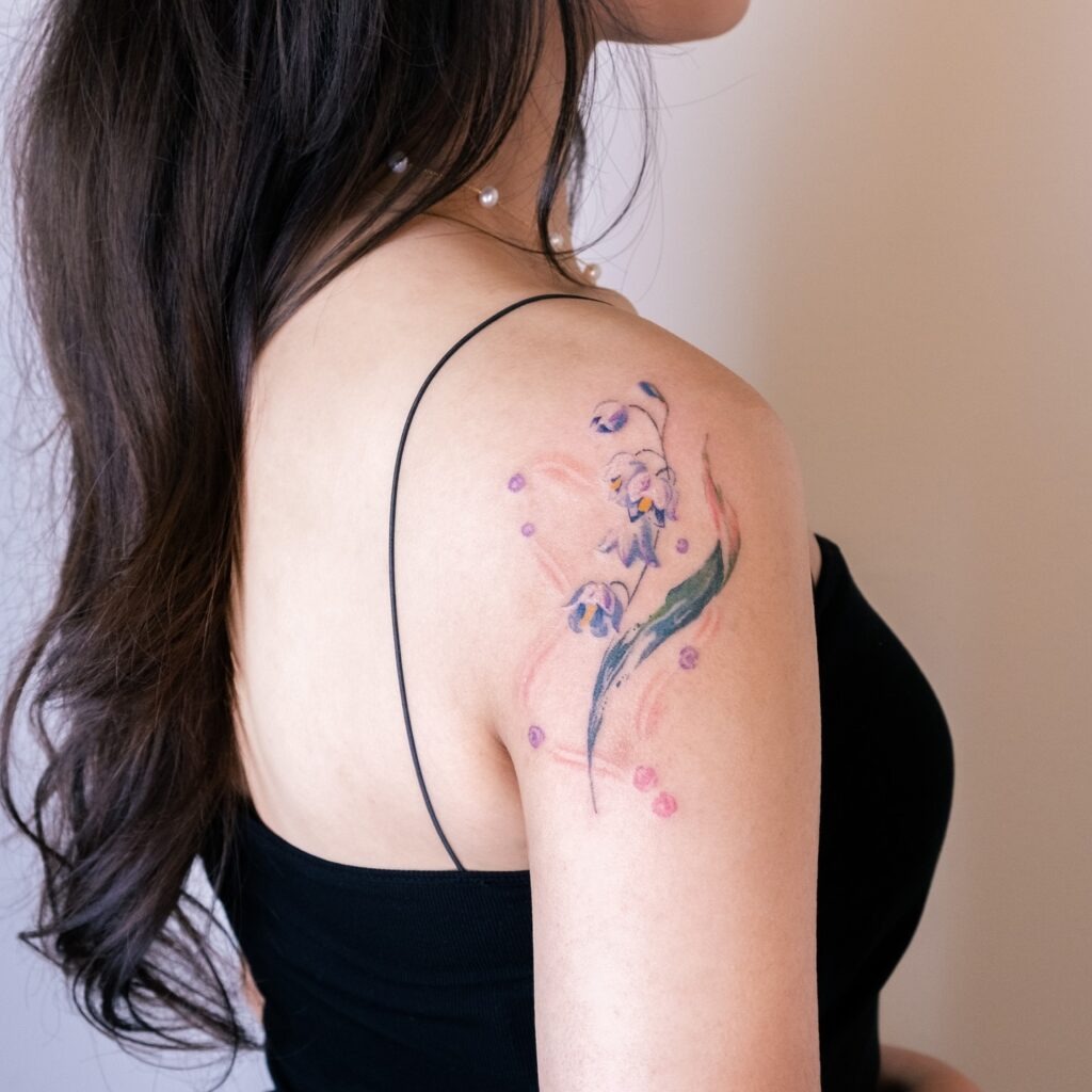 Delicate Hawthorn Branch Tattoo on Arm Tattoo Design