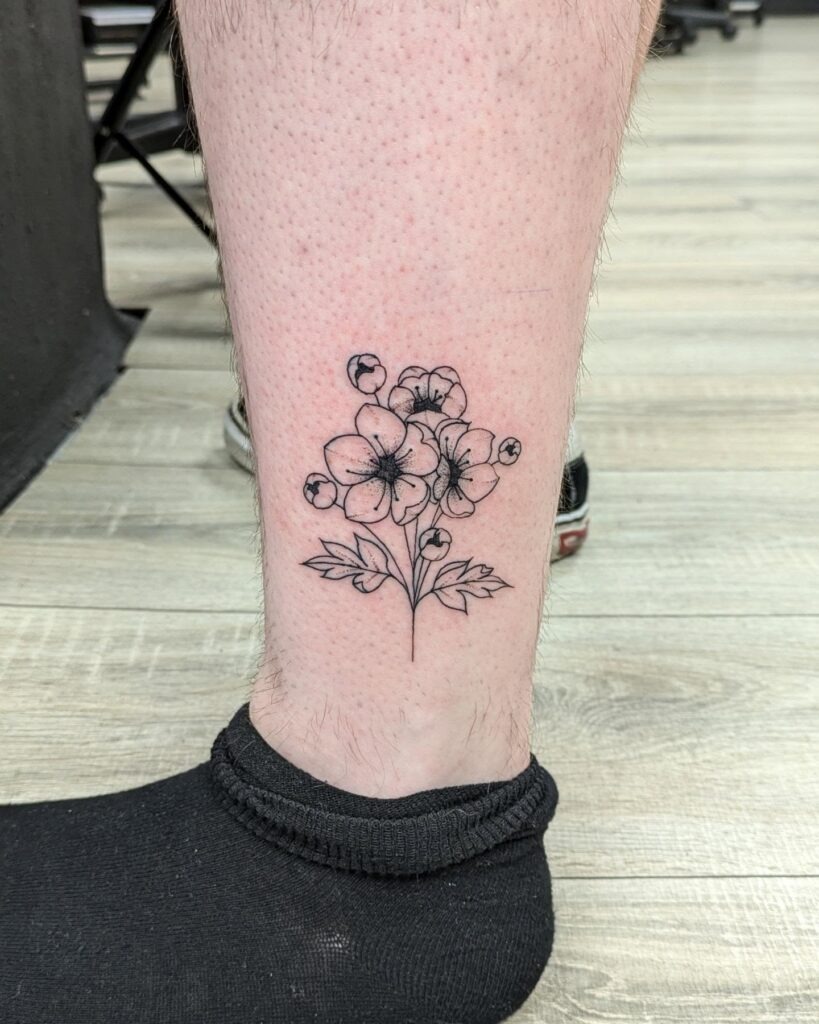 Elegant Lily of the Valley Wreath Tattoo Tattoo Design