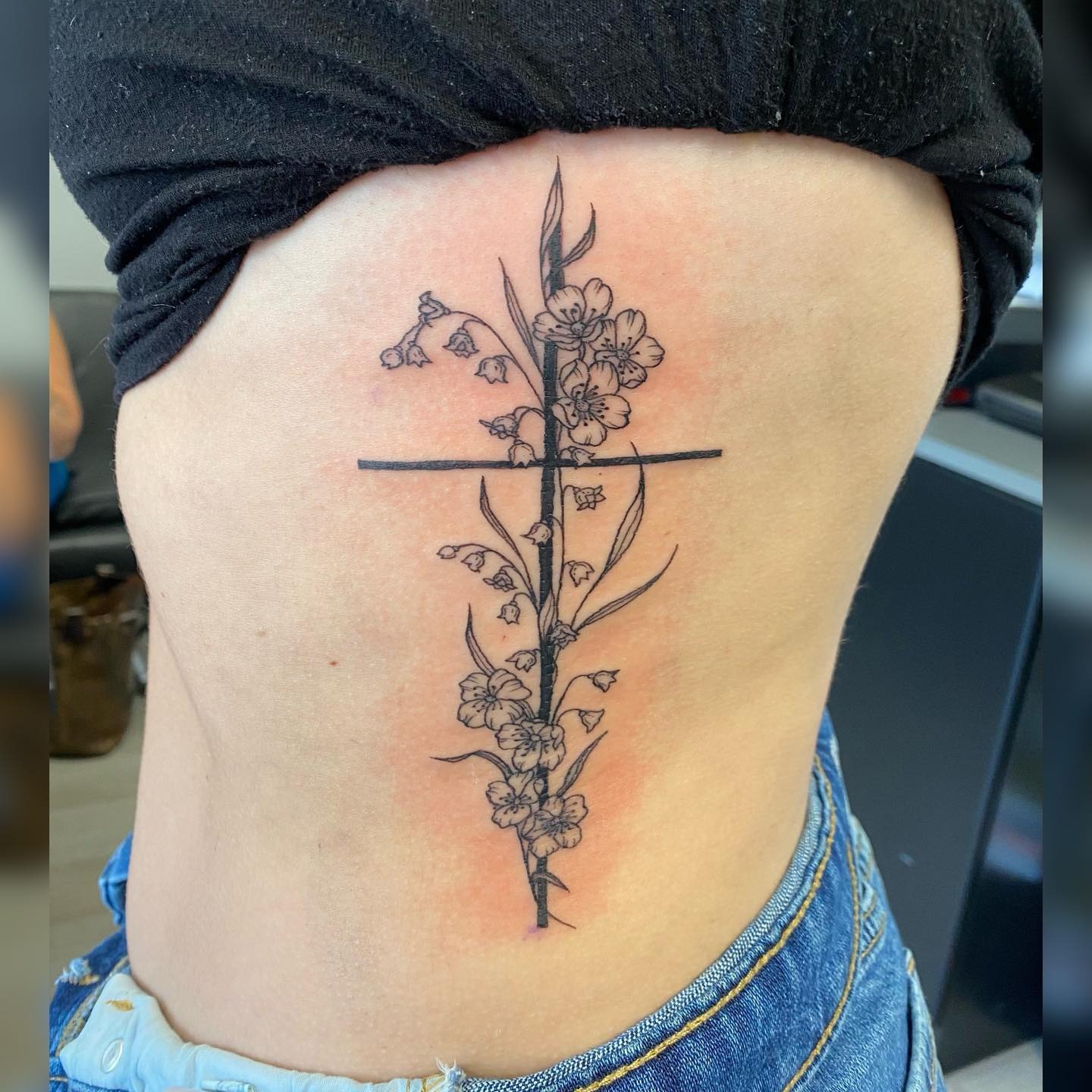 Faith and Bloom May Birth Flower Tattoo Tattoo Design