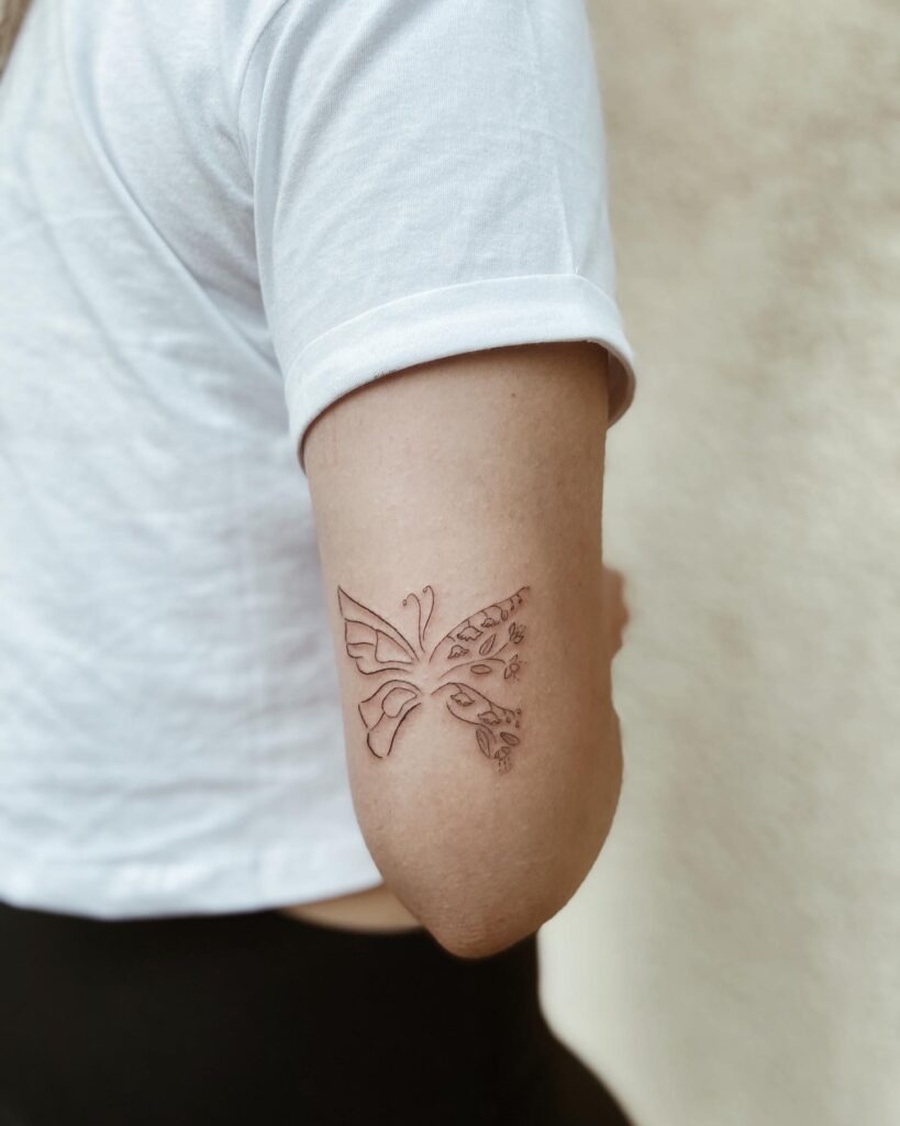 Lily of the Valley Butterfly Tattoo Tattoo Design