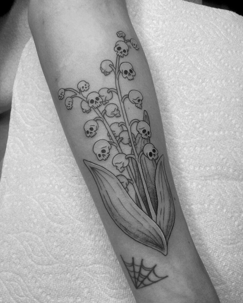 Soft Lily of the Valley Shoulder Tattoo Tattoo Design