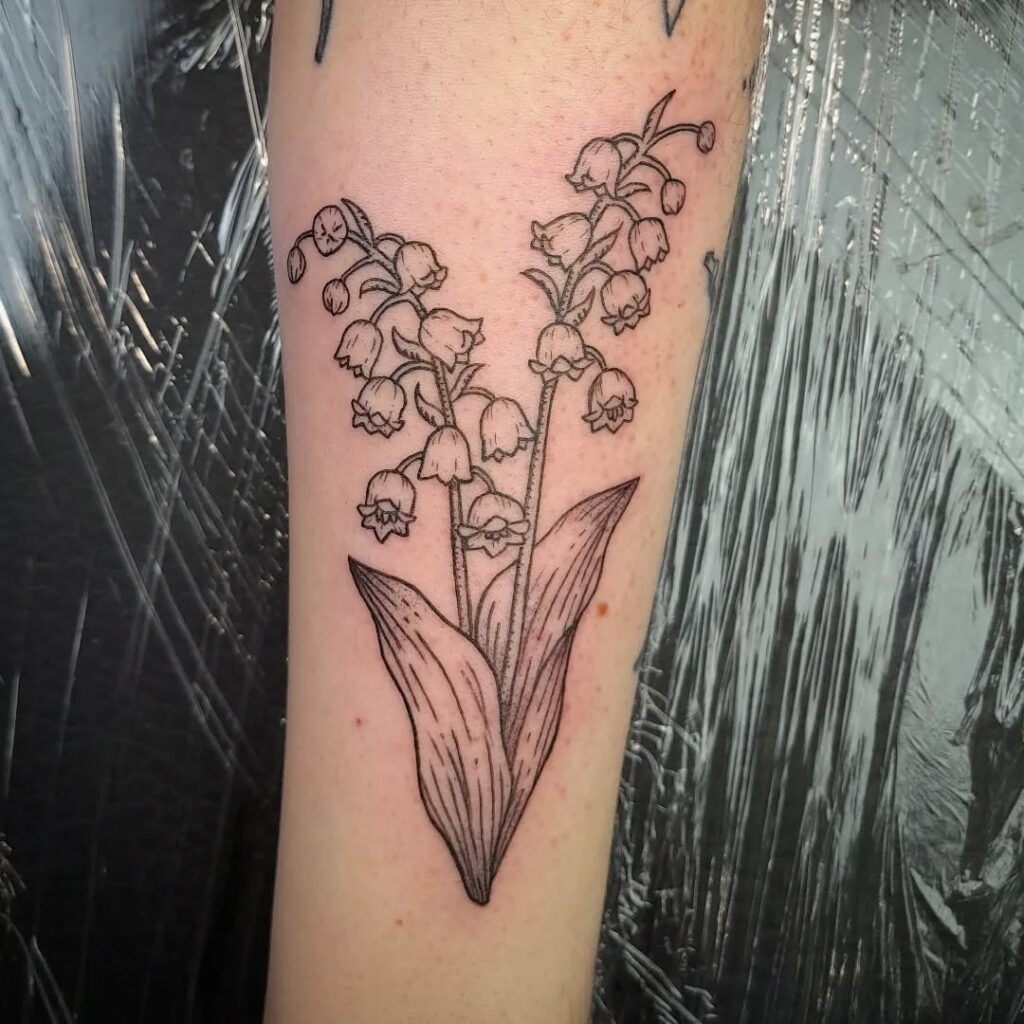 Vibrant Hawthorn Blossom and Berry Tattoo Tattoo Design