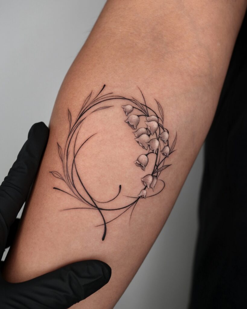 Watercolor Hawthorn Blossom Thigh Tattoo Tattoo Design