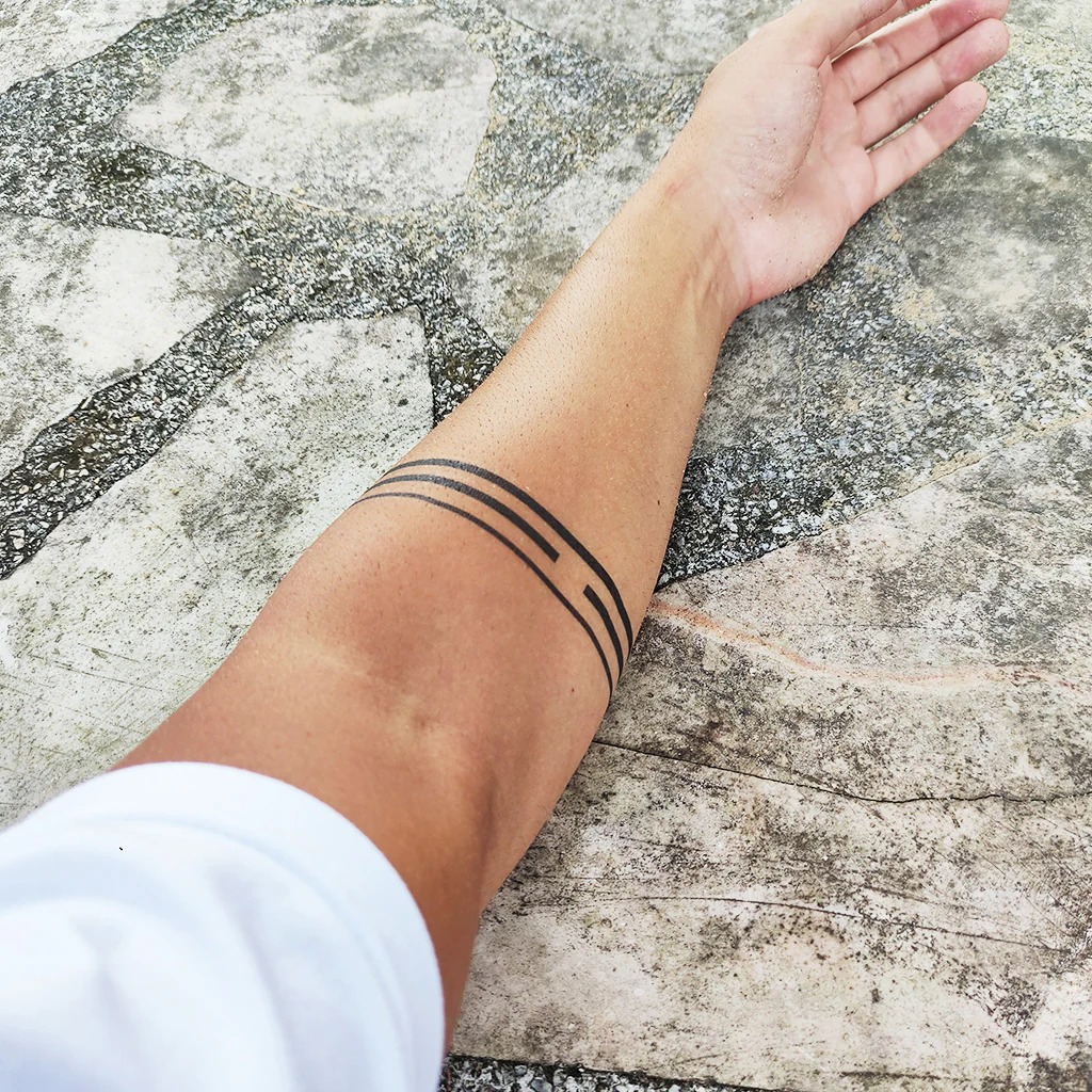 Modern Minimalist Lines Tattoo Design