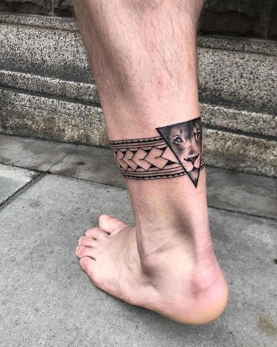 Ornamental Wristband with Floral Elements Tattoo Design