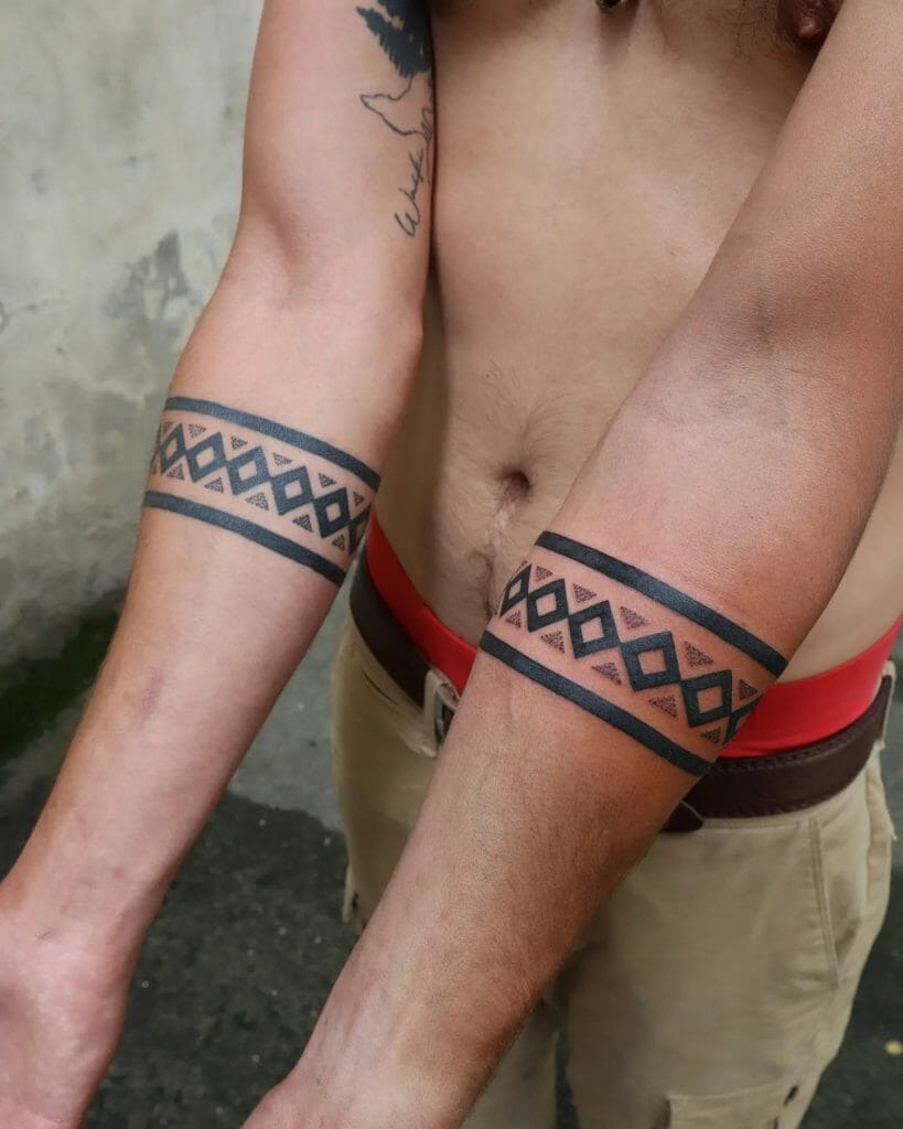 Rosary-Inspired Bracelet Tattoo Design