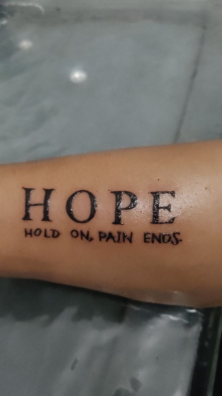 Hold On Tattoo Design