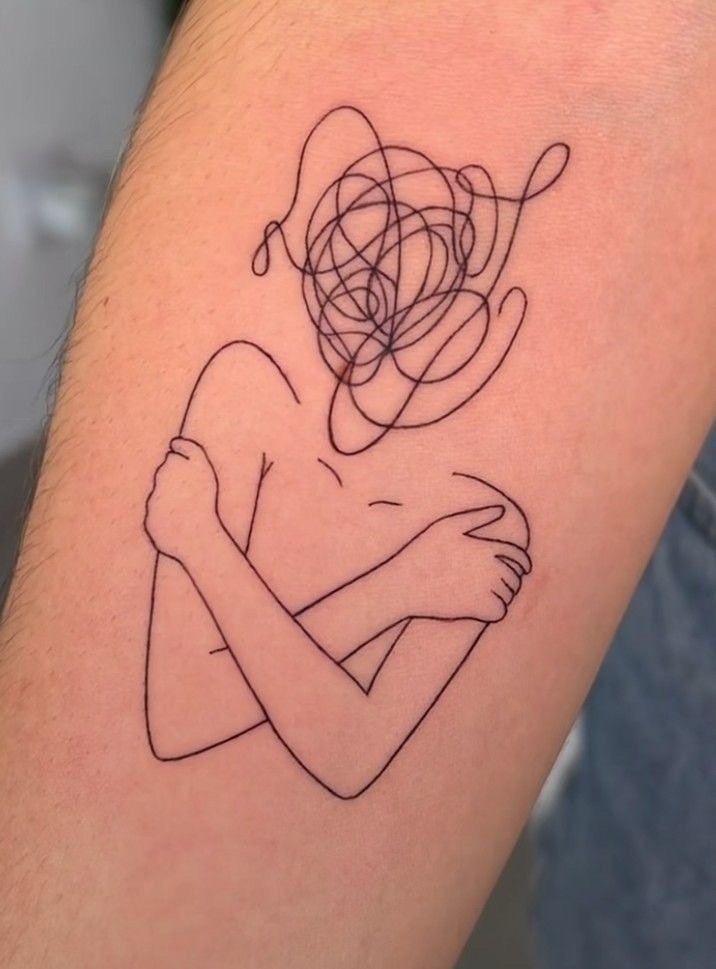 Holding Yourself Together Tattoo Design