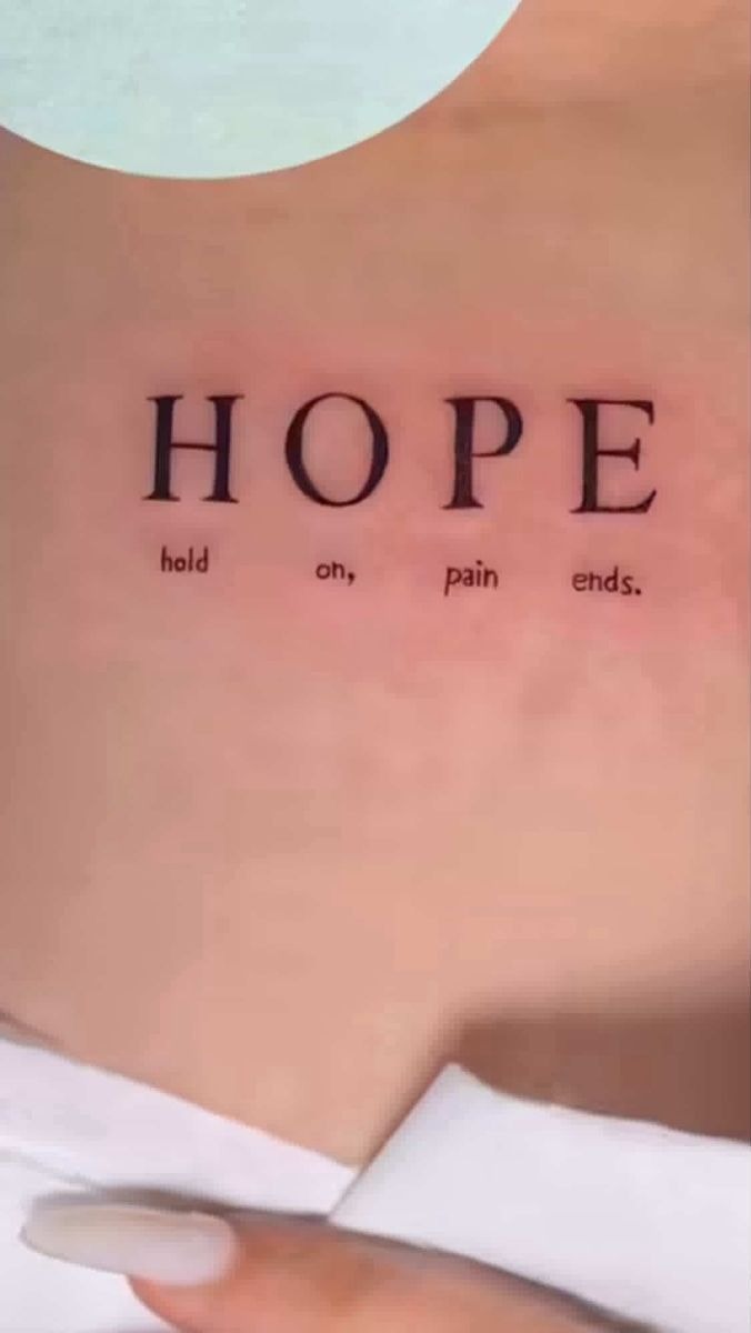 Hope, Held Gently Tattoo Design