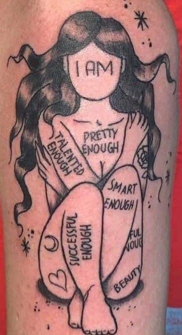 I Am Enough Tattoo Design