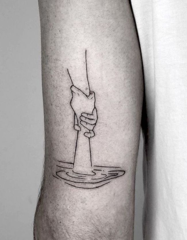Reaching for Support Tattoo Design