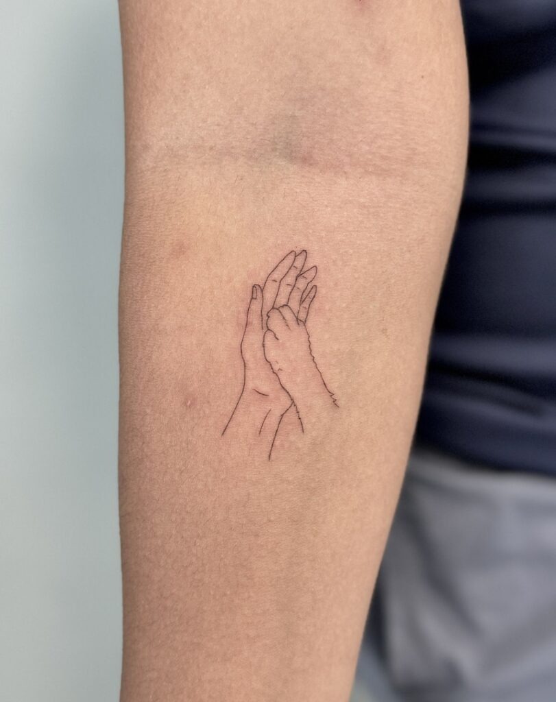 Faith & Sibling Bond Tattoo Design