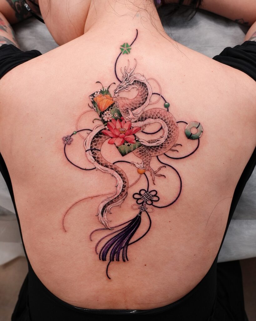 Father & Daughter Sunset Tattoo Design