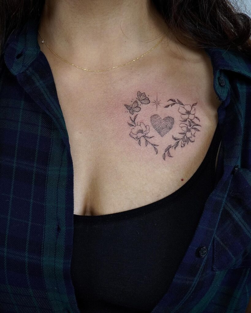 Geometric Harmony Dance Tattoo Design