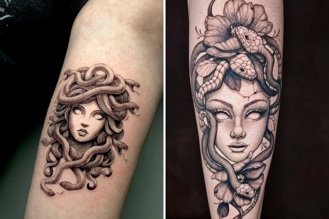 Medusa Tattoo Ideas For Meaningful and Timeless Ink Featured Lookbook Collage