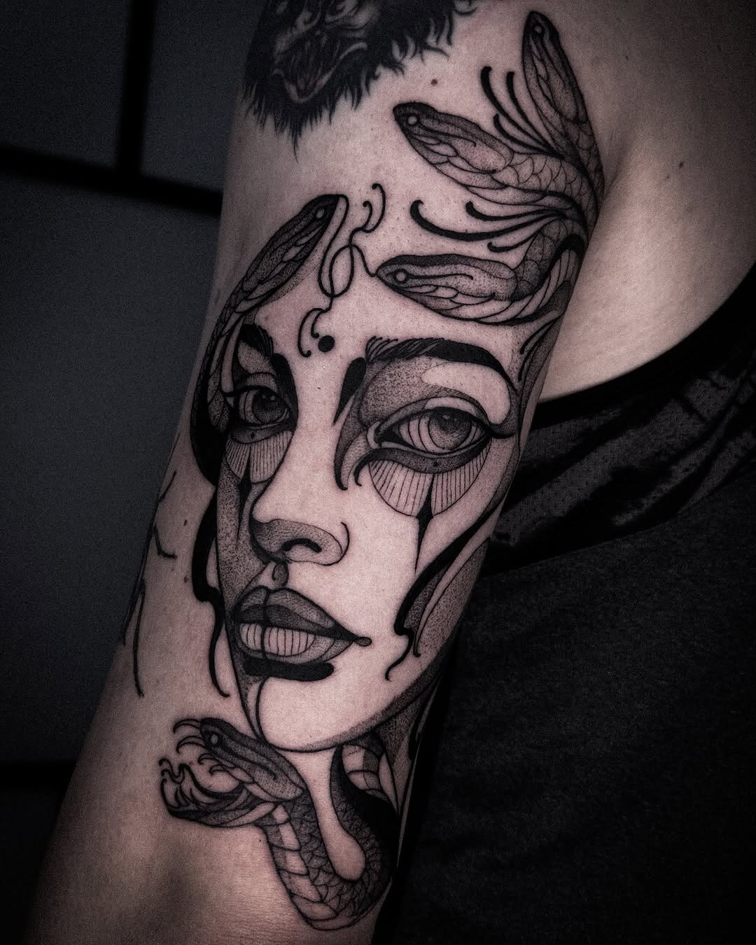 Intricate Medusa tattoo blending beauty and danger Tattoo Design