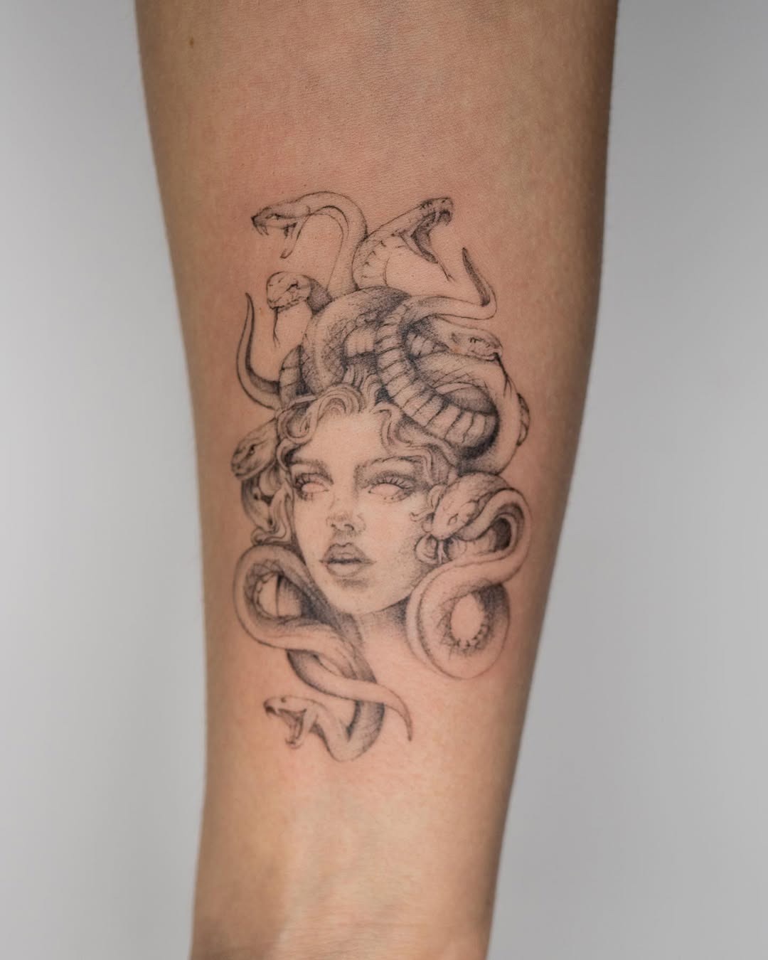 Intricate Medusa Tattoo with Serpentine Elegance Tattoo Design