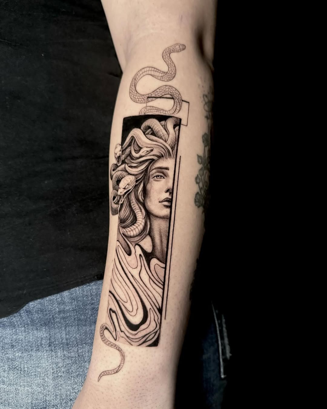 Intricate Medusa Tattoos with Snake Details Tattoo Design