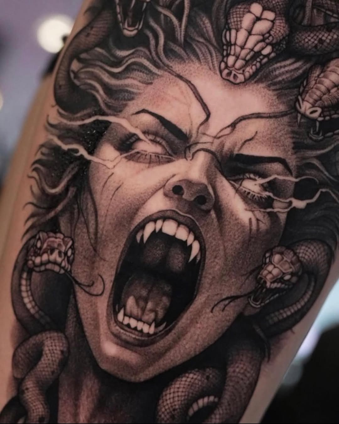 Powerful Medusa Tattoo with Striking Details Tattoo Design