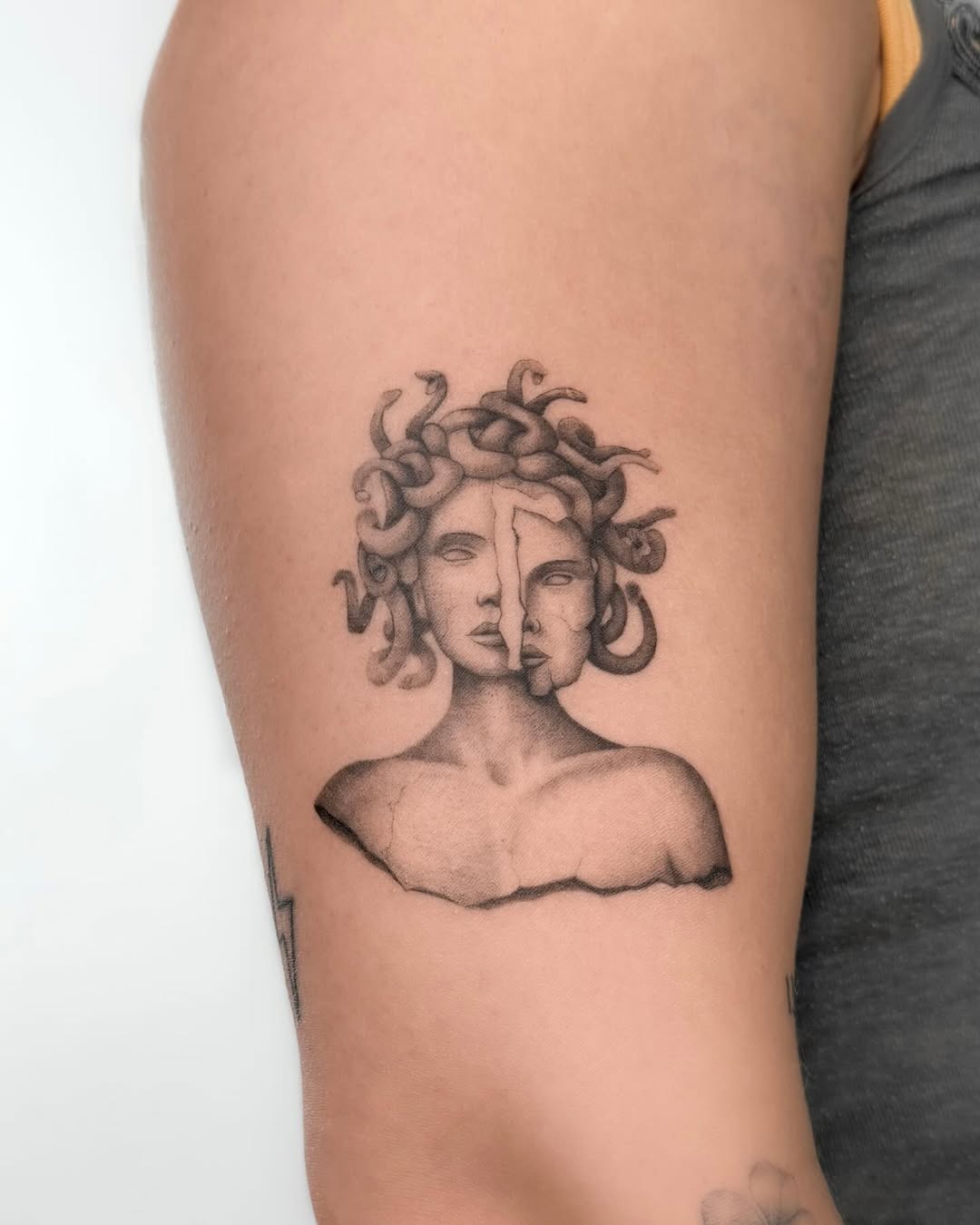 Unique Medusa tattoo with dual faces Tattoo Design