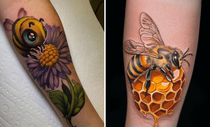 Men And Dainty Bee Tattoo Ideas For Subtle and Symbolic Placement