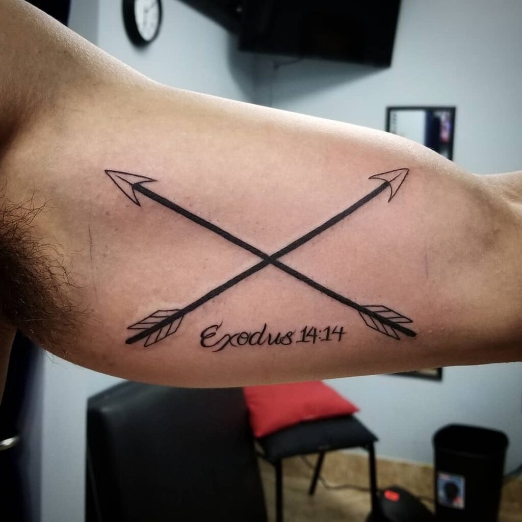 Bicep Bible Verse Tattoo Ideas for Men Tattoo Design