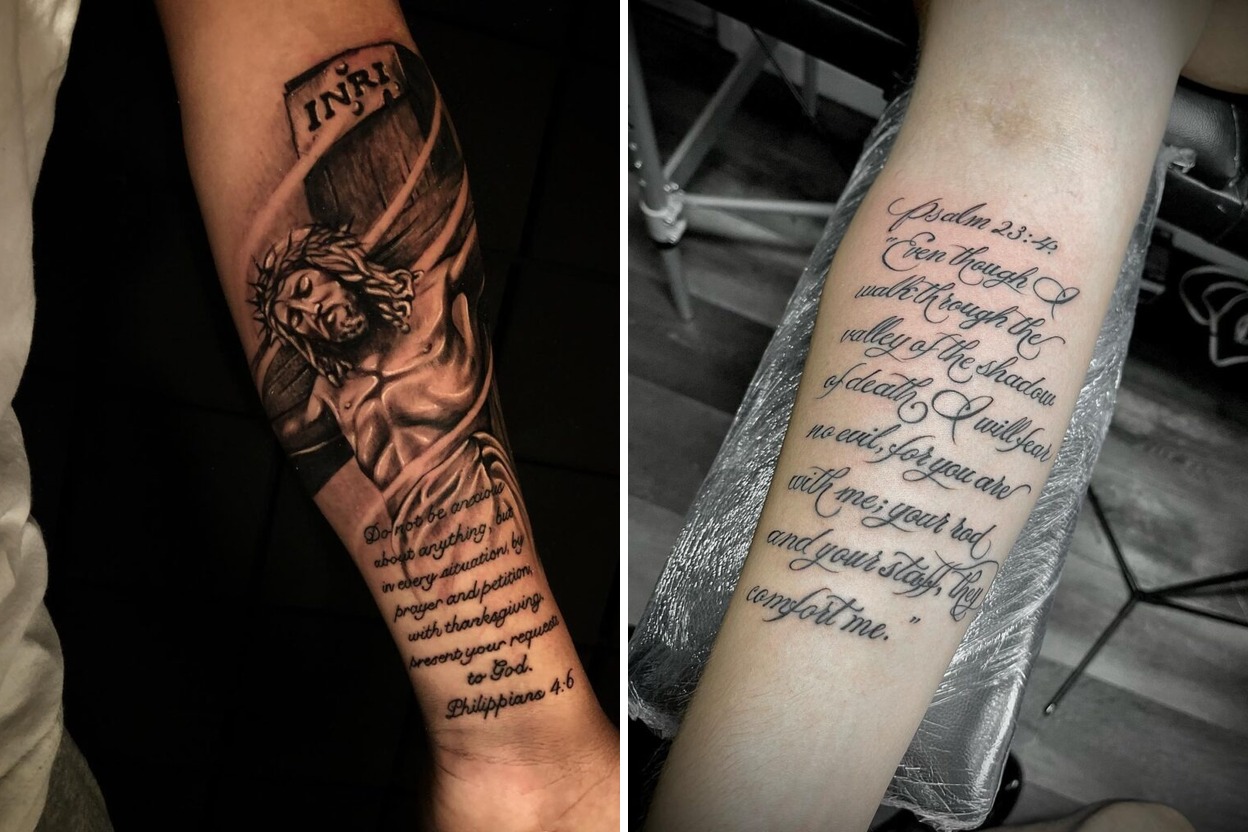 78+ Men Bible Verse Tattoo Ideas Worth Saving for Your Next Appointment Featured Lookbook Collage