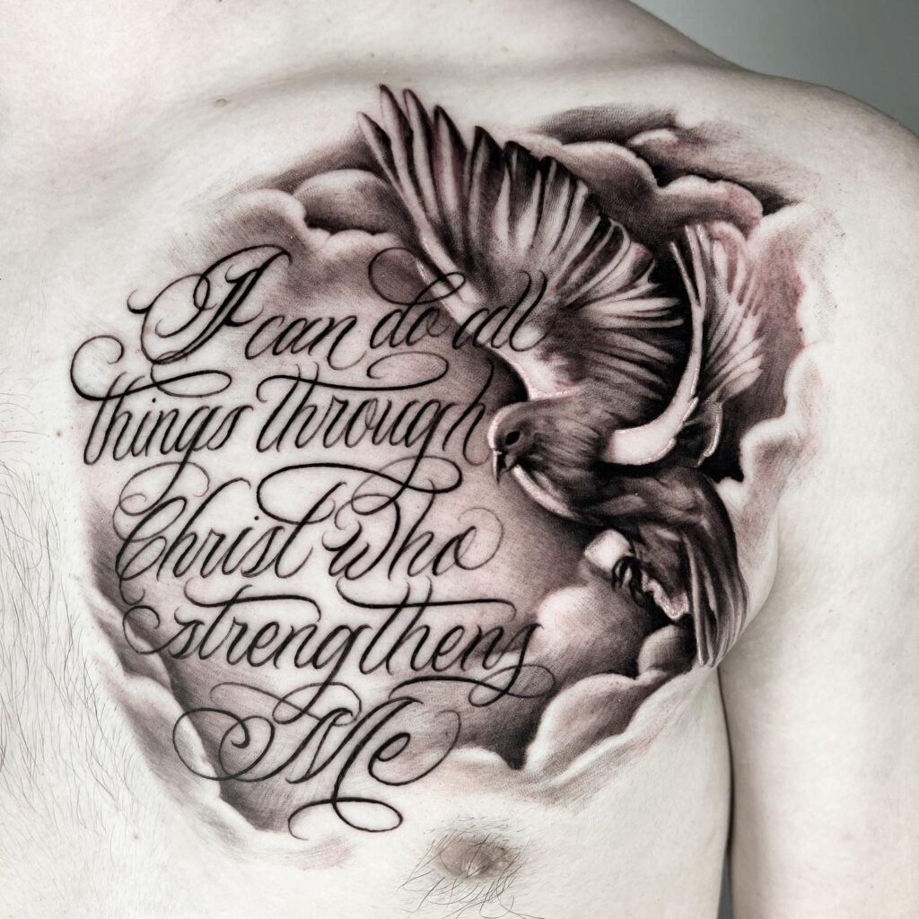 Isaiah 41:10 Brush Stroke Cross Tattoo Tattoo Design