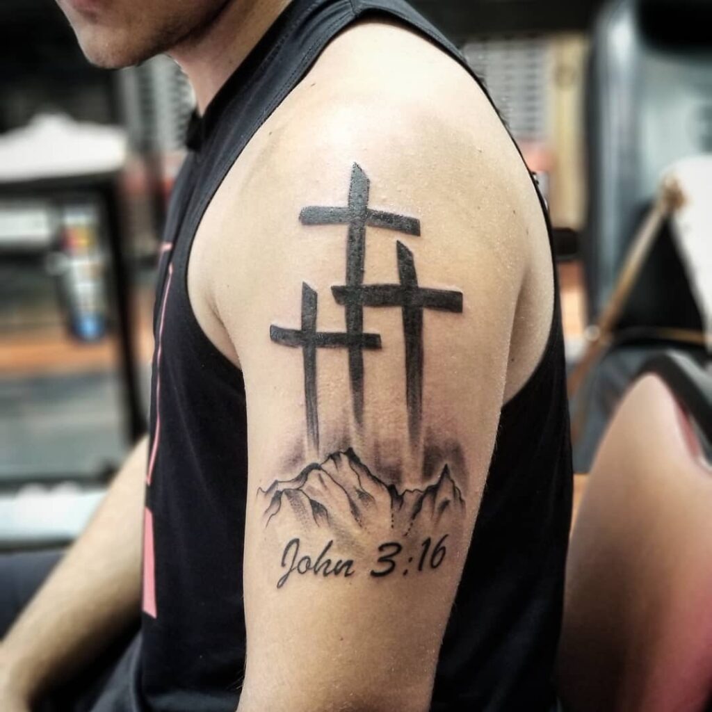 “Jesus Wept” Ankle Tattoo Tattoo Design