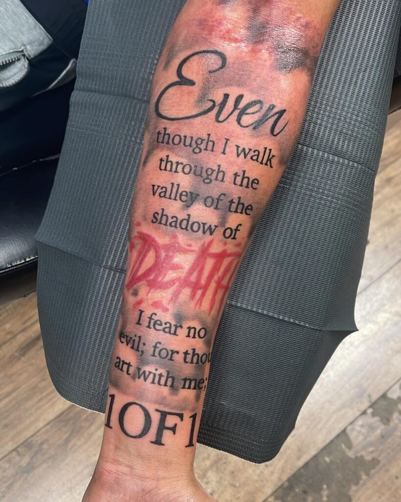 John 3:16 Tattoo with Cloud Design Tattoo Design