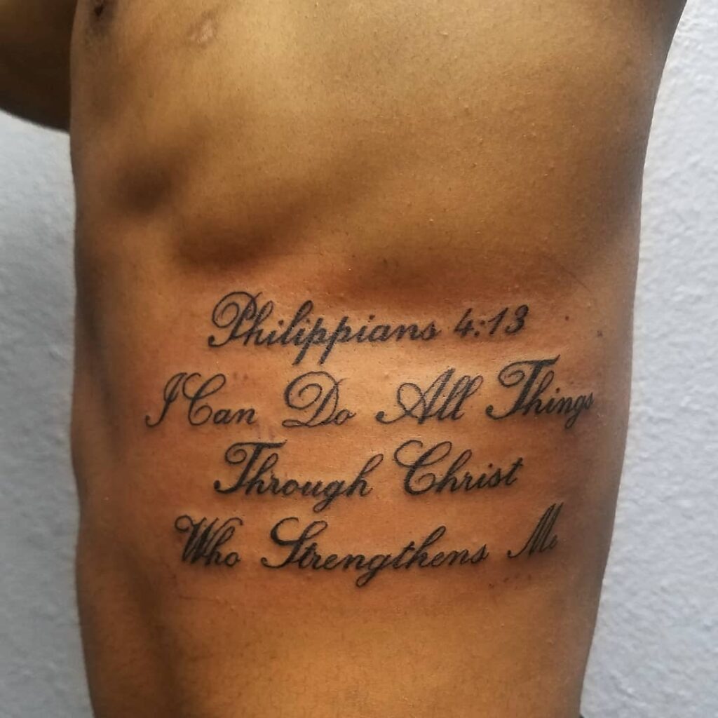 Philippians 4:13 Bicep Tattoo Tattoo Design