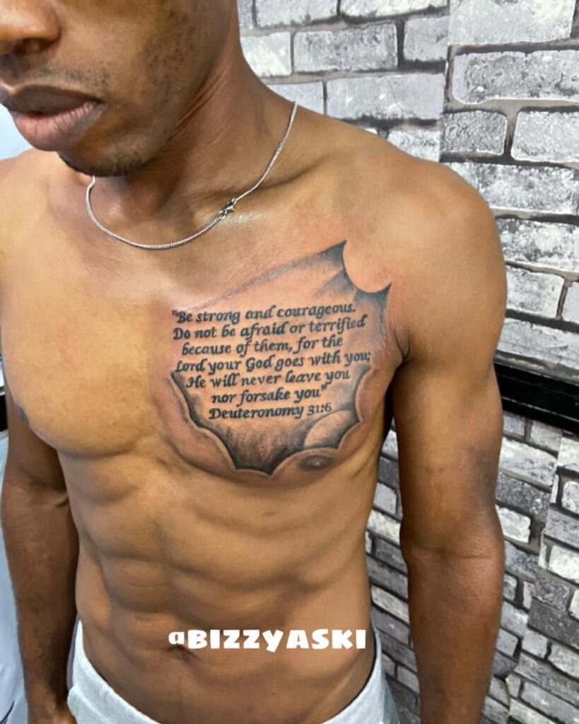 Philippians 4:13 Chest Tattoo Tattoo Design