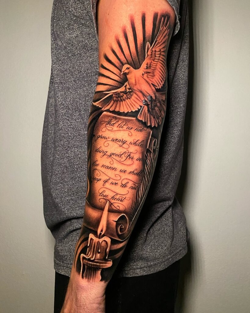 Philippians 4:13 Thigh Tattoo Tattoo Design