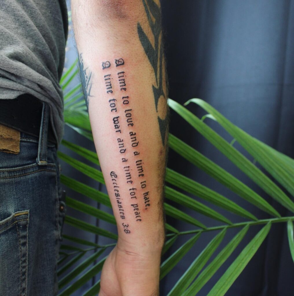 Psalm 18:39 Forearm Tattoo Tattoo Design