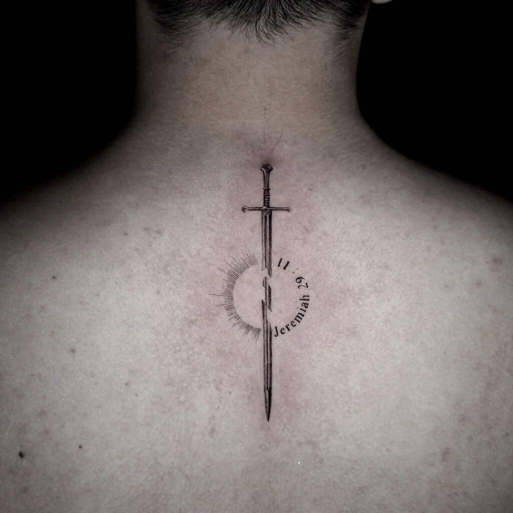 Stomach Bible Verse Tattoo Ideas for Men Tattoo Design