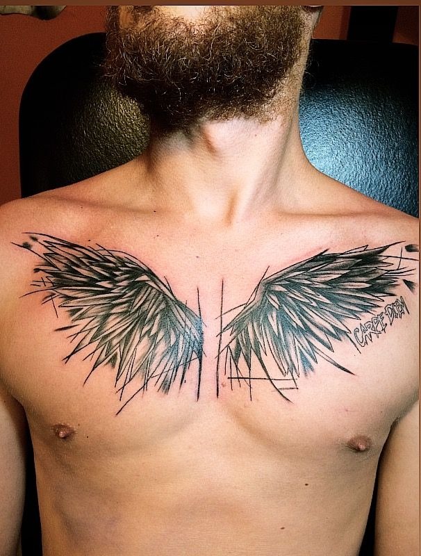 Feathered Chaos Tattoo Design