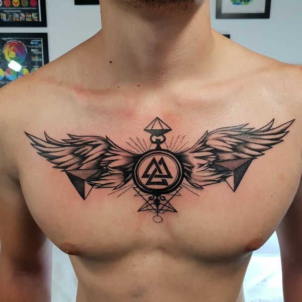 Geometric Ascent Tattoo Design