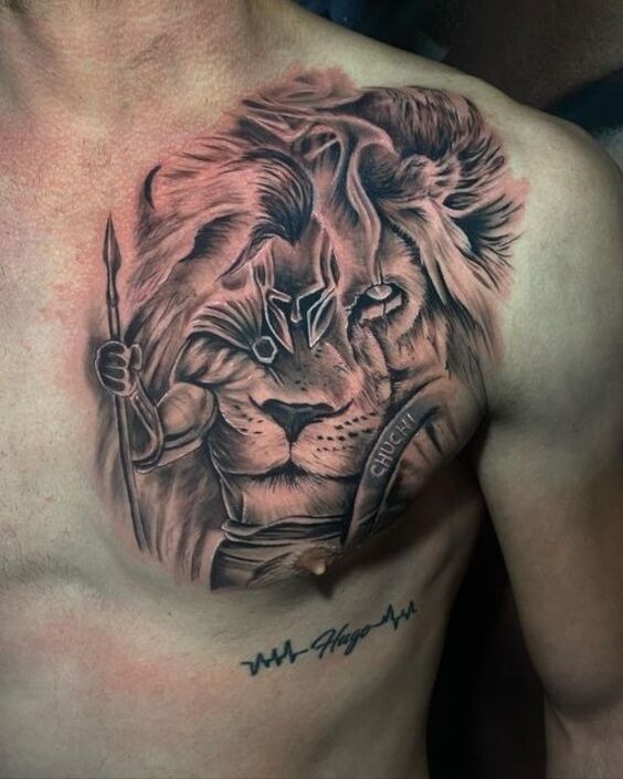 The Lion Guardian Tattoo Design